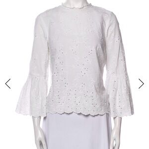 Ulla Johnson White Eyelet Blouse
